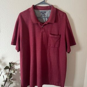 Van Heusen Flex Men's Burgundy Polo Shirt Size XXL